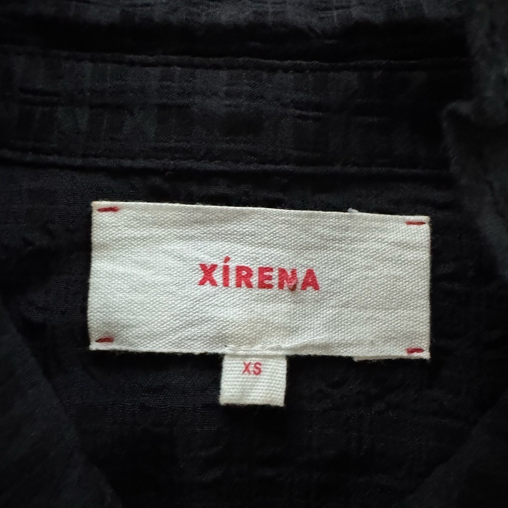Xirena Black Ruffle Blouse button down XS - Picture 5 of 6